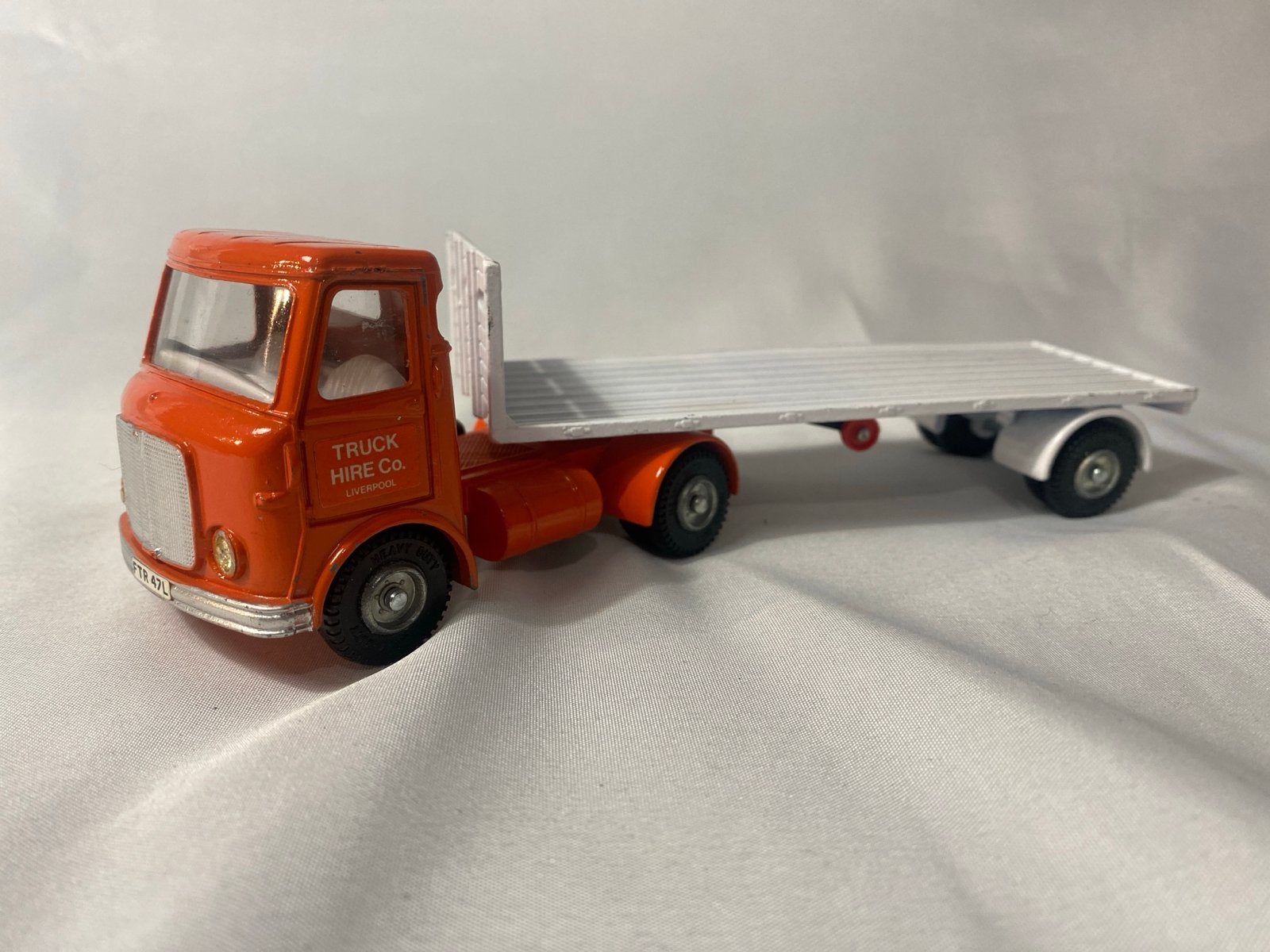 Dinky Toys AEC Truck Hire Co. Liverpool met aanhanger, Ophalen of Verzenden, Gebruikt, Bus of Vrachtwagen, Dinky Toys