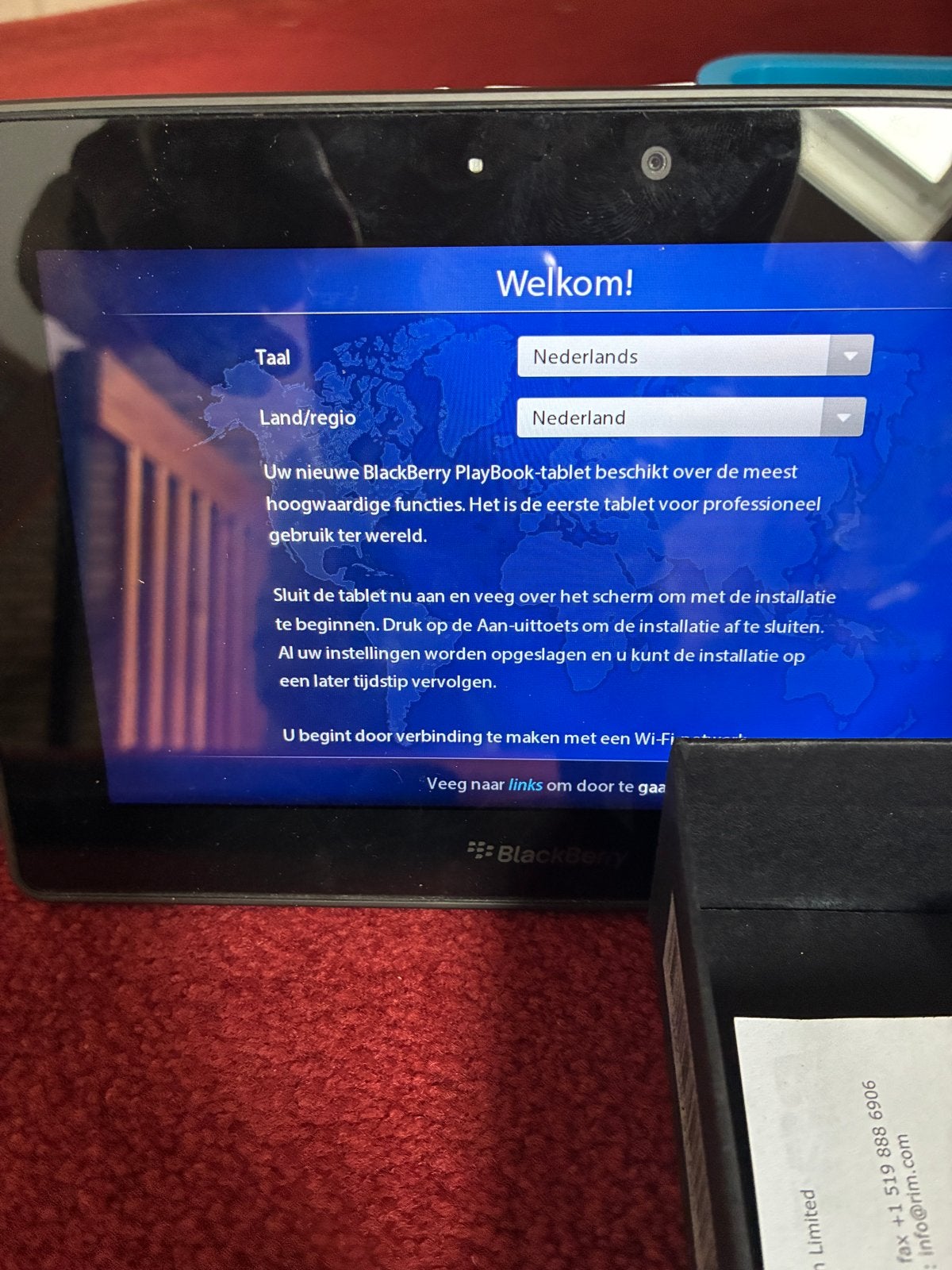 BlackBerry PlayBook Tablet - met accessoires, Ophalen, Gebruikt, Wi-Fi, 7 inch of minder