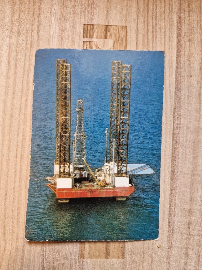 ansichtkaart booreiland offshore Dubai, Ophalen of Verzenden, Ongelopen, Overige thema's