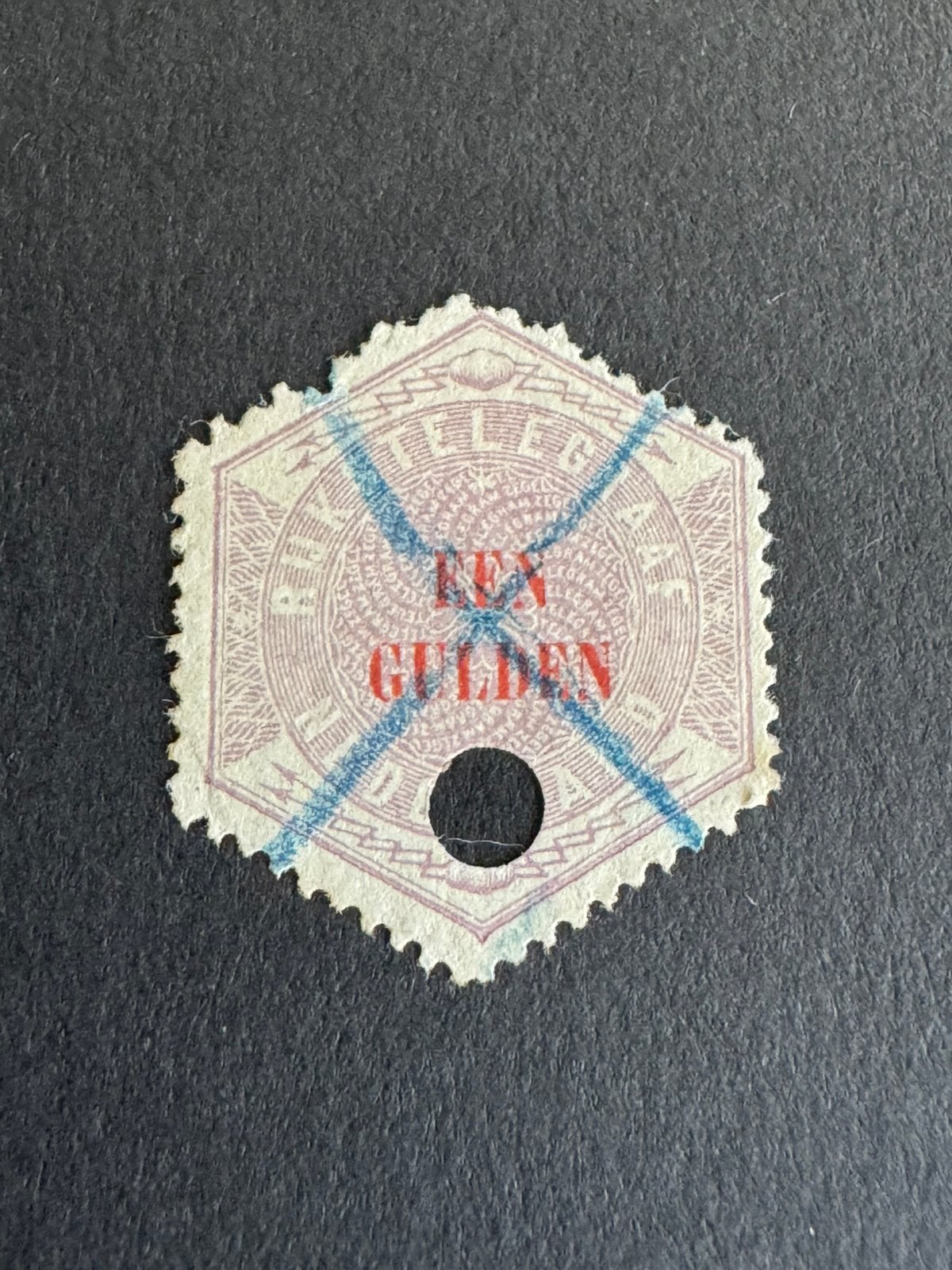 1877 Telegramzegel NVPH nr TG11 gestempeld (lees beschr), Postzegels en Munten, Postzegels | Nederland, Verzenden, T/m 1940, Gestempeld
