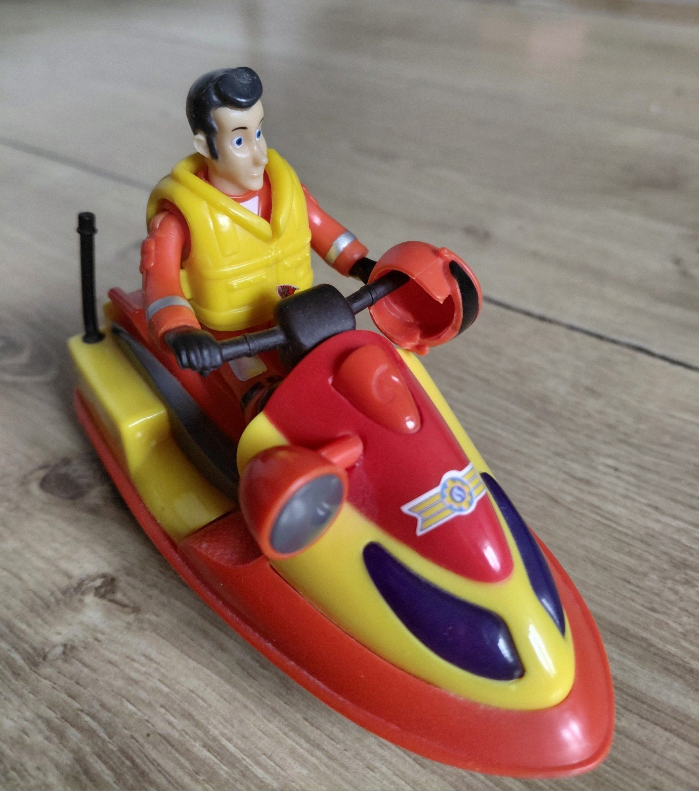 Brandweerman Sam waterscooter met figuur, compleet, Kinderen en Baby's, Speelgoed | Actiefiguren, Ophalen of Verzenden