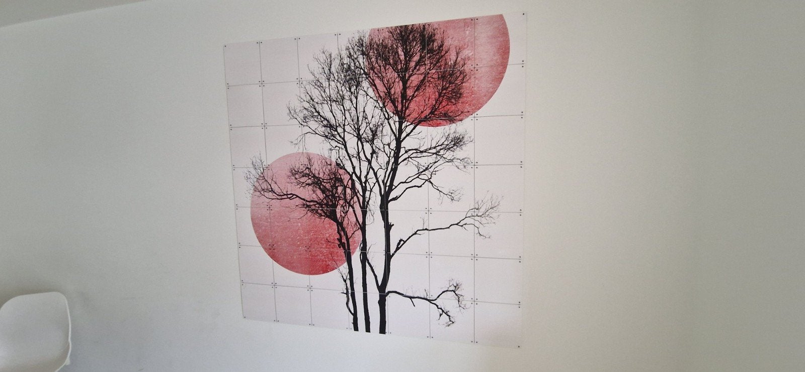 IXXI (1,40 x 1,40) wanddecoratie boom met rode cirkel manen, Ophalen, Gebruikt, Meerkleurig, Modern