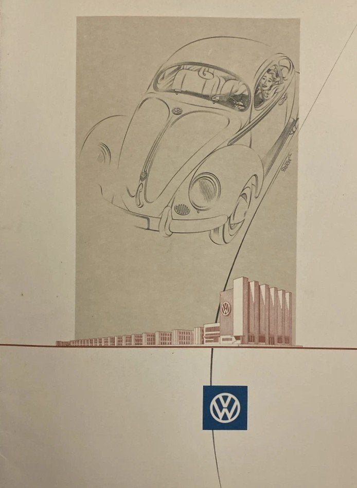 Folder VOLKSWAGEN 11/1952 Bril Kever, Ophalen of Verzenden, Zo goed als nieuw, Volkswagen