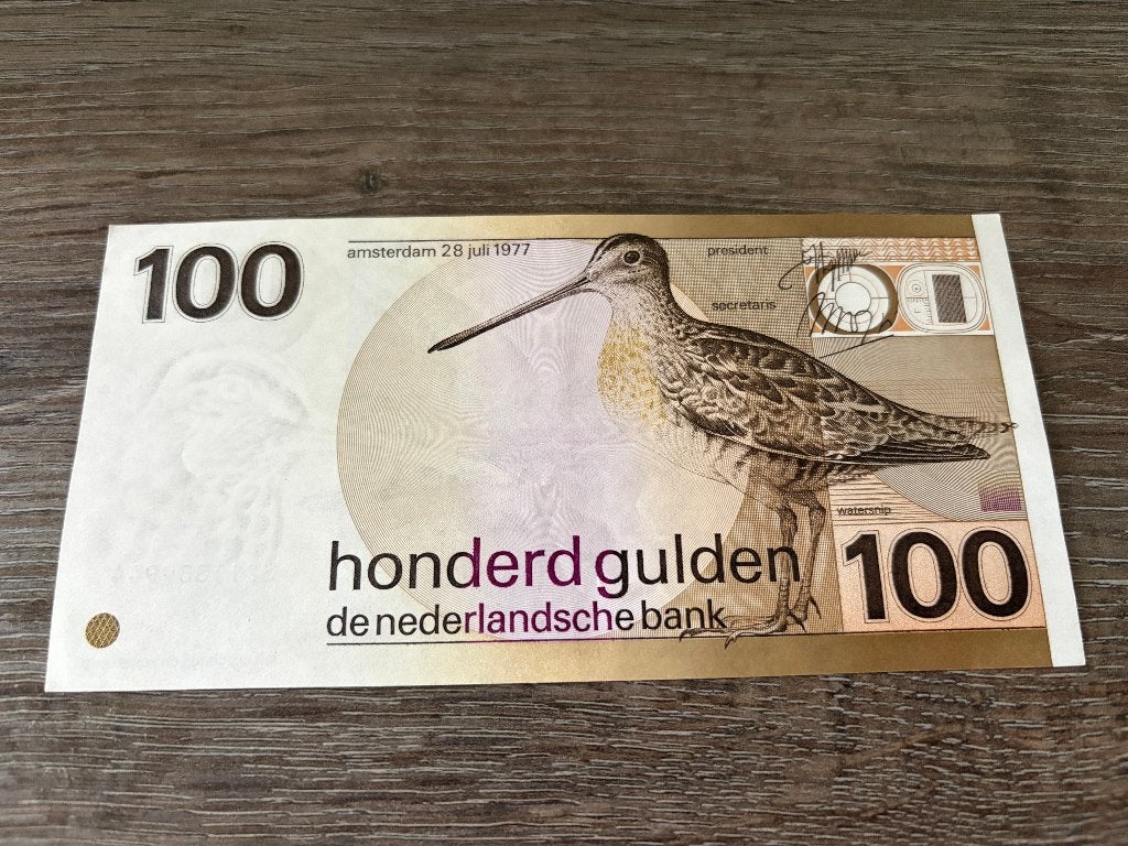 Bijna UNC biljet 100 gulden Snip, 1977, Postzegels en Munten, Bankbiljetten | Nederland, Ophalen of Verzenden, 100 gulden