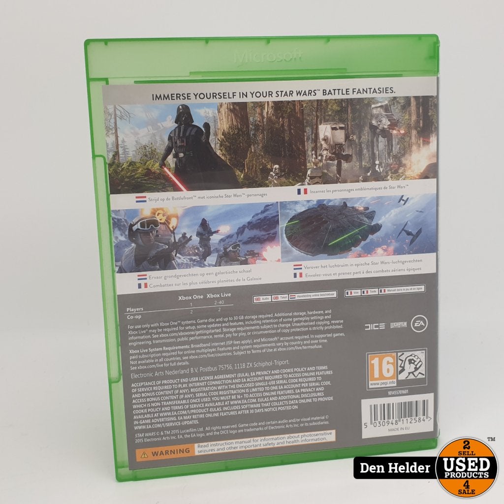 Star Wars Battlefront Xbox One Game - In Nette Staat, Microsoft, Gebruikt, Support@microsoft.com, Microsoft Corporation
One Microsoft Way
Redmond, WA 98052-6399
USA
