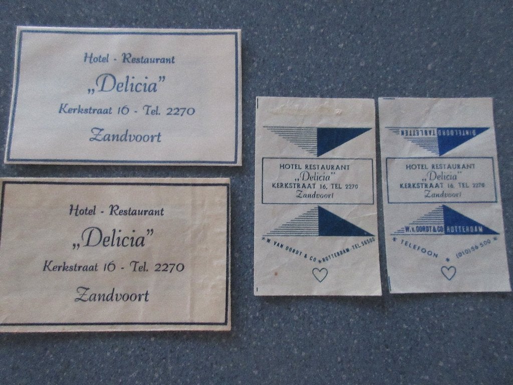 4 x Zandvoort, hotel-rest. Delicia, Verzenden, Nederland