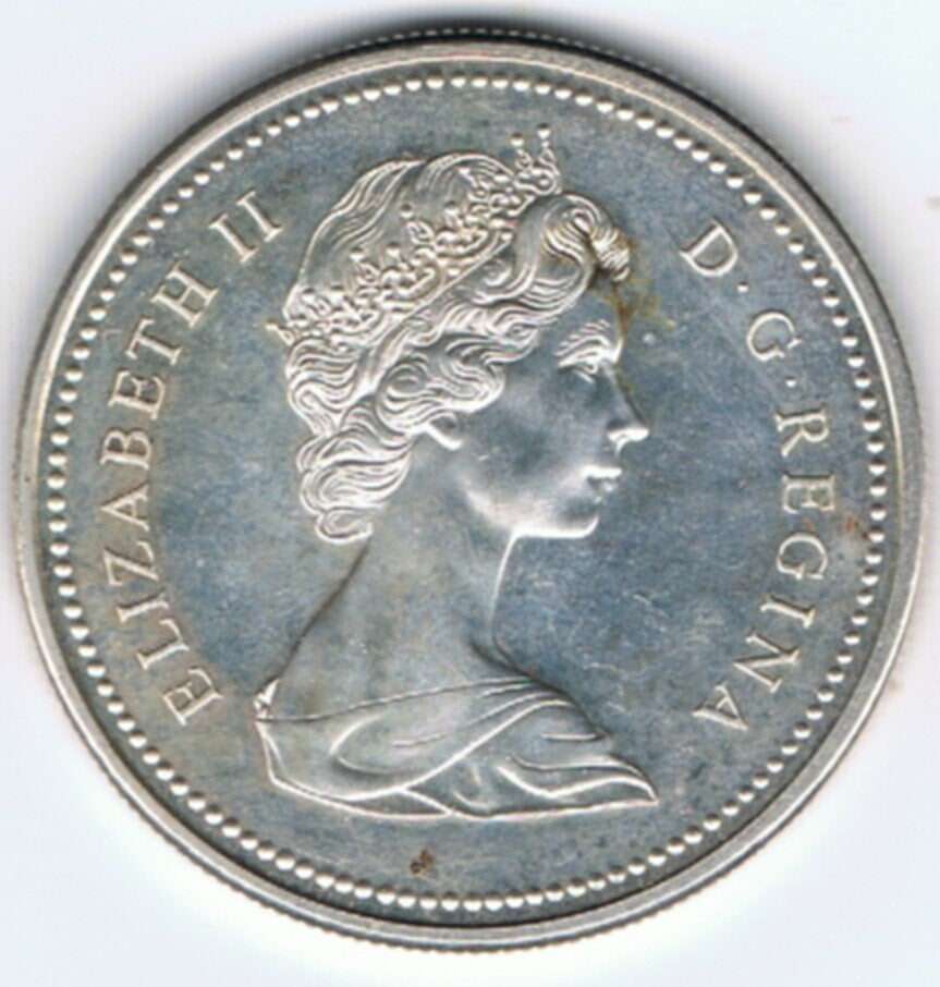 23-1261 Canada 1 dollar 1973, Ophalen of Verzenden, Noord-Amerika, Losse munt, Zilver