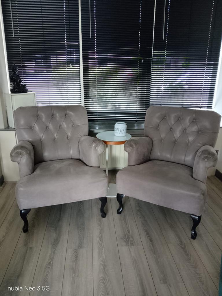 2 comfortabele relaxfauteuils in Riviera Maison stijl, Huis en Inrichting, Fauteuils, Ophalen of Verzenden
