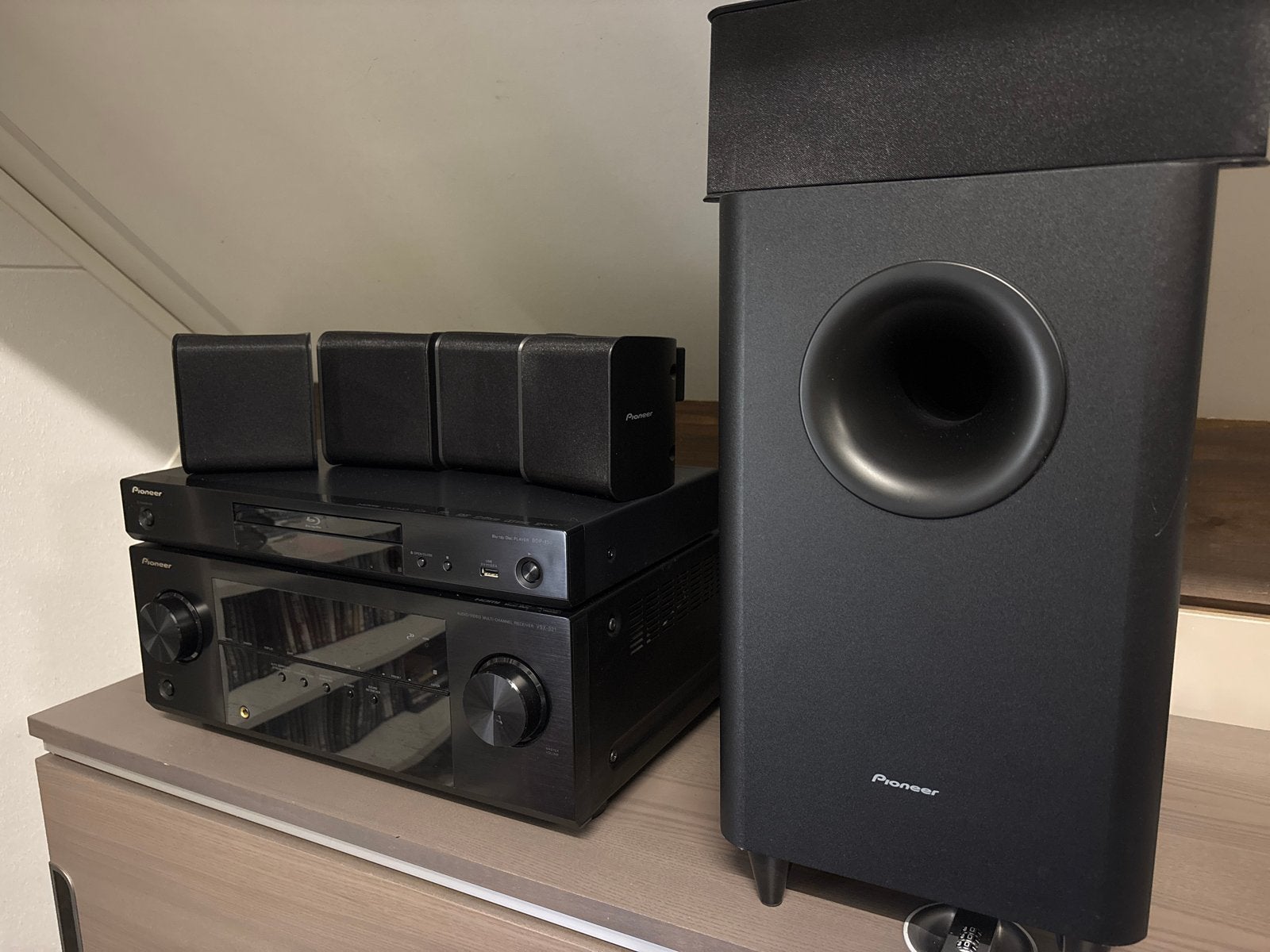 Pioneer 5.1 Home Cinema Set met Blu-ray Speler, Ophalen, Blu-ray-speler, 70 watt of meer, Zo goed als nieuw