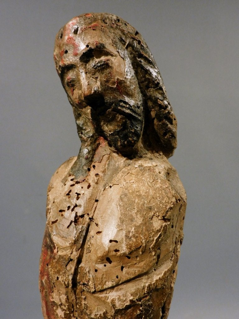 Antiek houten corpus Christi 18e eeuw Heilige houtsnijwerk, Antiek en Kunst, Verzenden, 20 - 50 cm, Beeld, Europa