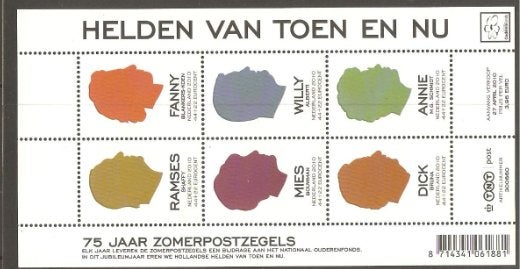 2010 Vel zomerzegels Helden van toen en nu, Ophalen of Verzenden, Postfris