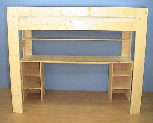 stevig model HOOGSLAPER met 2 open kastjes, 90 cm, Ophalen of Verzenden, Stapelbed, Nieuw