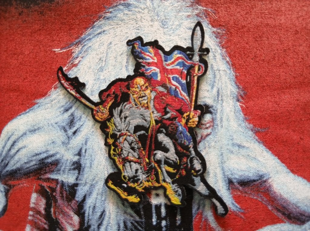 Iron Maiden  mooie shaped maiden england patch 315, Verzenden, Nieuw, Kleding