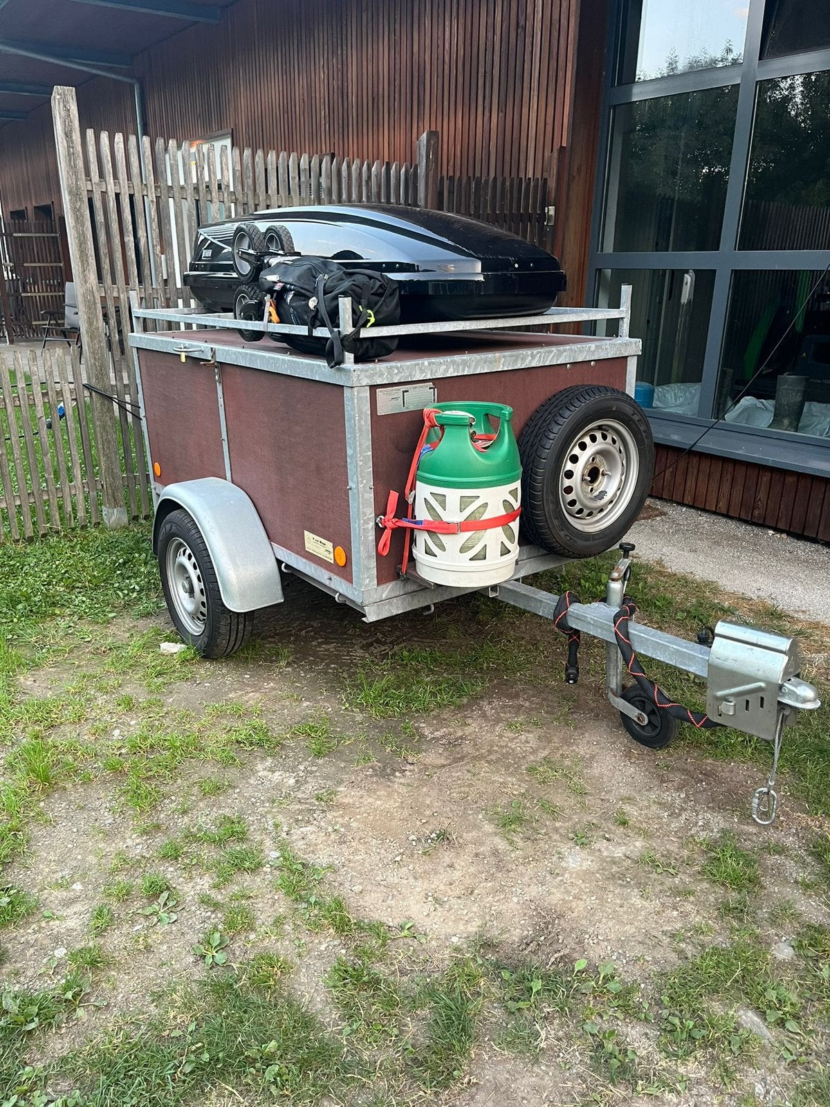 Bagage aanhang wagen met deksel en BMW dakkoffer, Auto diversen, Aanhangers en Bagagewagens, Ophalen