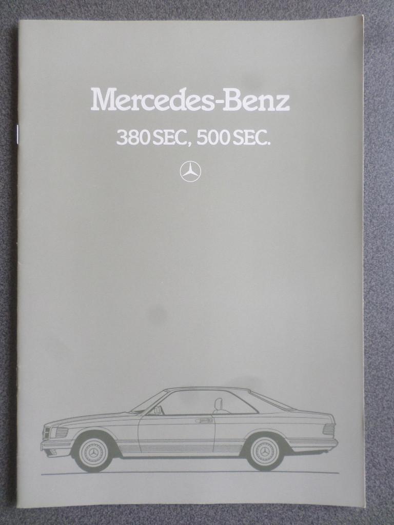 Mercedes 380 & 500 SEC 1181 Brochure, Boeken, Ophalen of Verzenden, Zo goed als nieuw, Mercedes