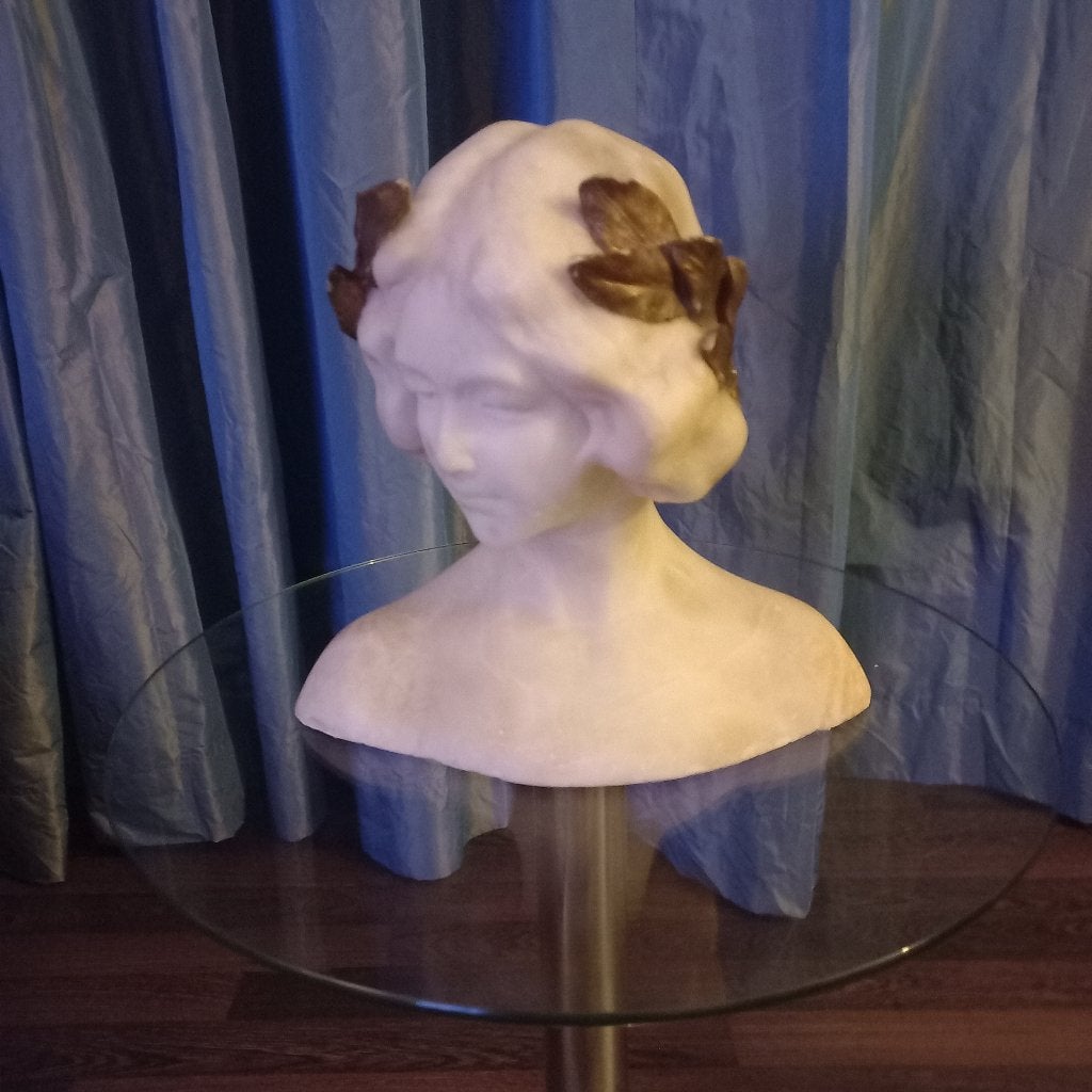 Antieke vrouwen buste art nuveau 1890/1900, Ophalen of Verzenden, Handgemaakt, 20 - 50 cm, Wit