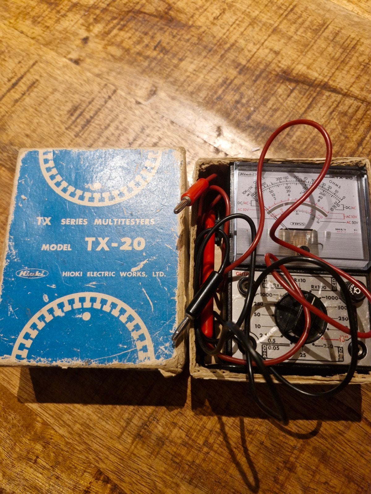 Vintage Hioki TX-20 Multimeter in originele doos, Ophalen of Verzenden, Gebruikt