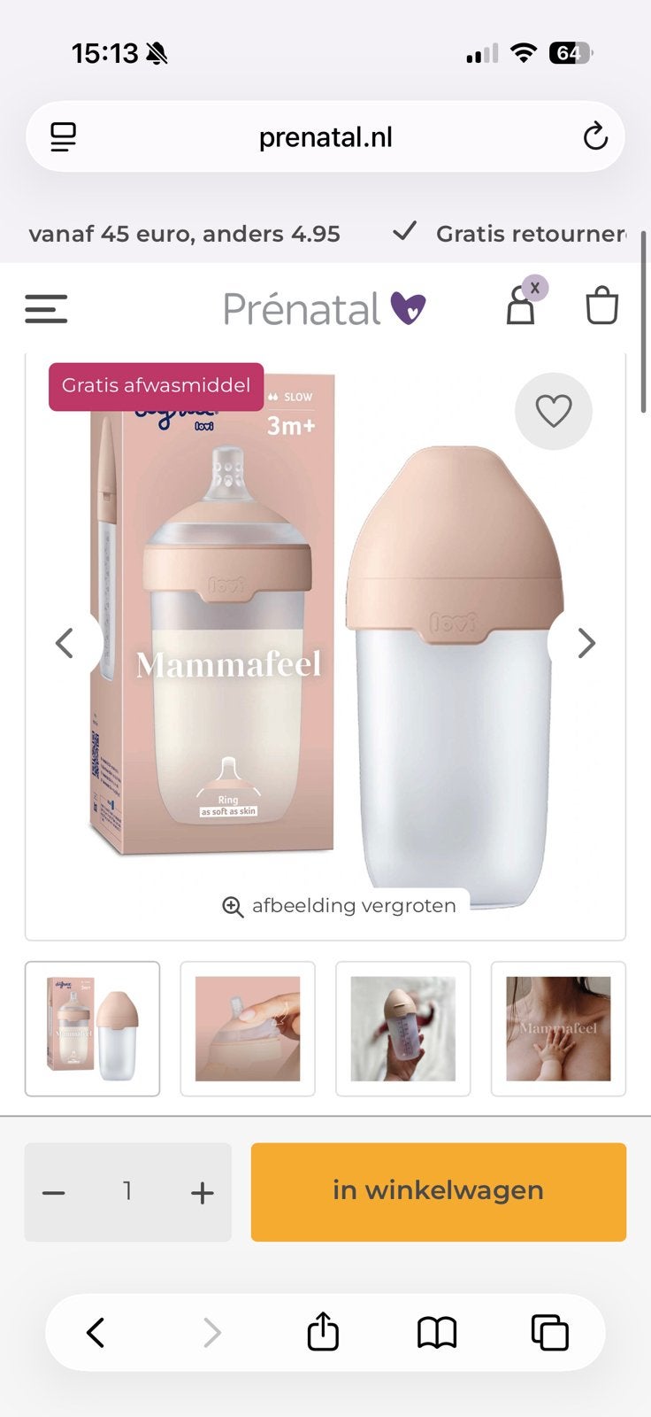 2 keer Difrax mammafeel fles +3 maand, Ophalen, Zo goed als nieuw, Overige typen