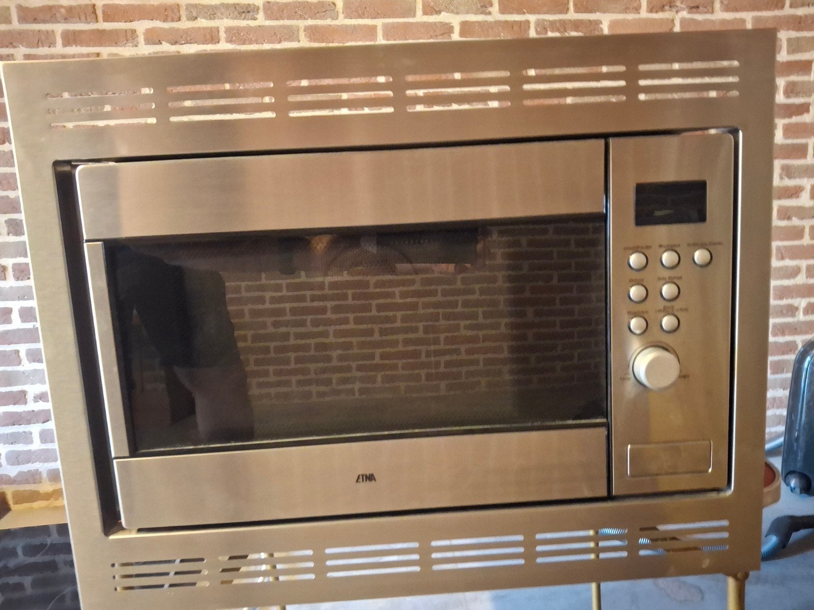 ETNA Inbouw Combimagnetron RVS, Witgoed en Apparatuur, Magnetrons, Zo goed als nieuw, Inbouw, Combimagnetron, 60 cm of meer, Grill