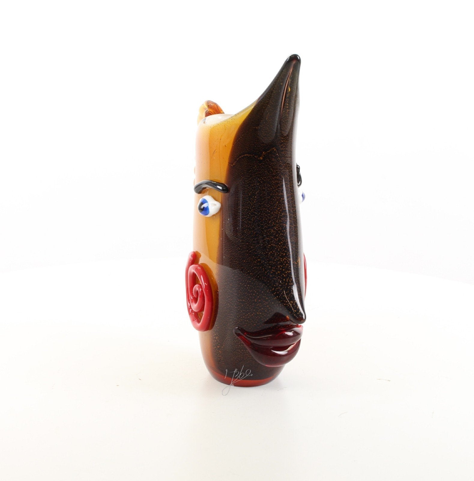 Murano glazen vaas 'Gezicht' - Uniek kunstobject, Antiek en Kunst, Ophalen of Verzenden