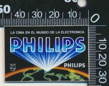 Sticker: Philips - La cima en el mundo de la electronica (2), Verzamelen, Ophalen of Verzenden, Zo goed als nieuw, Bedrijf of Vereniging
