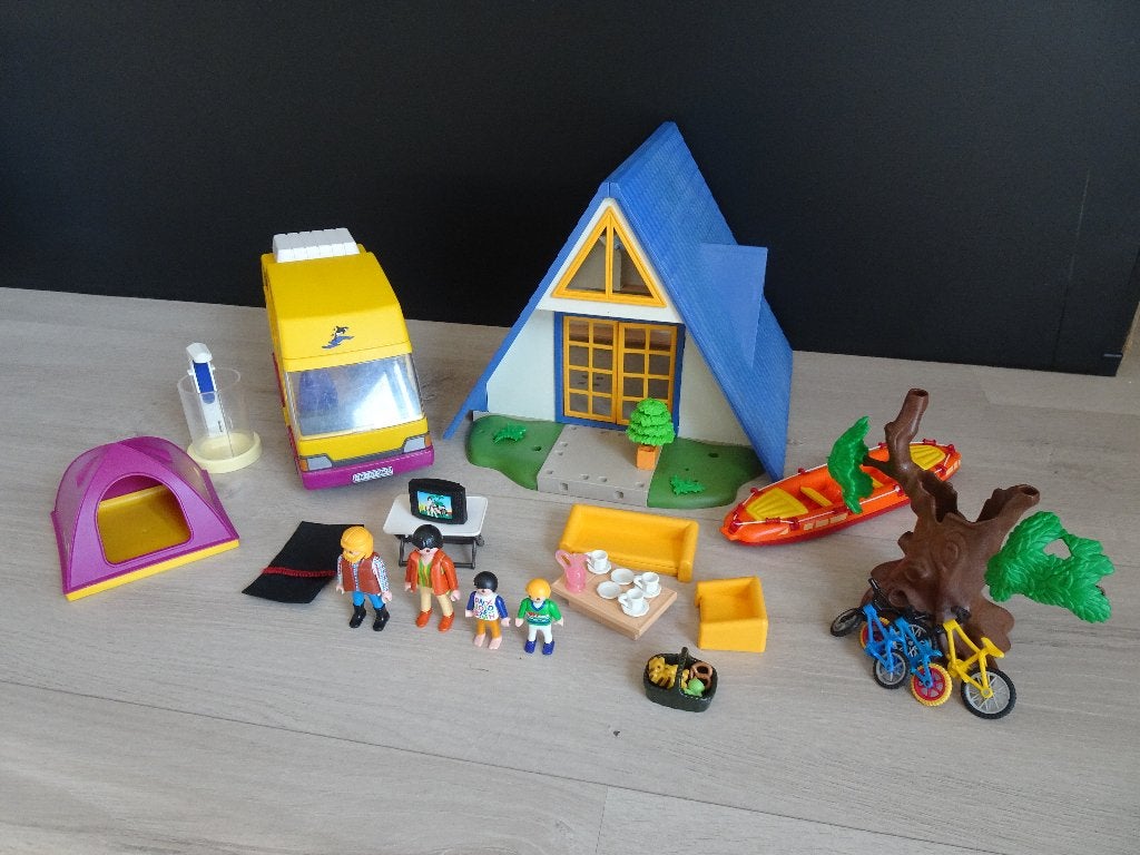 Playmobil vakantiehuis en camper, Ophalen of Verzenden, Gebruikt, Complete set