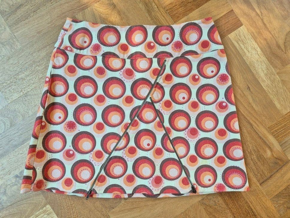 ART rok met cirkelprint en ritsen, Meerkleurig, Ophalen of Verzenden, Maat 36 (S), Boven de knie