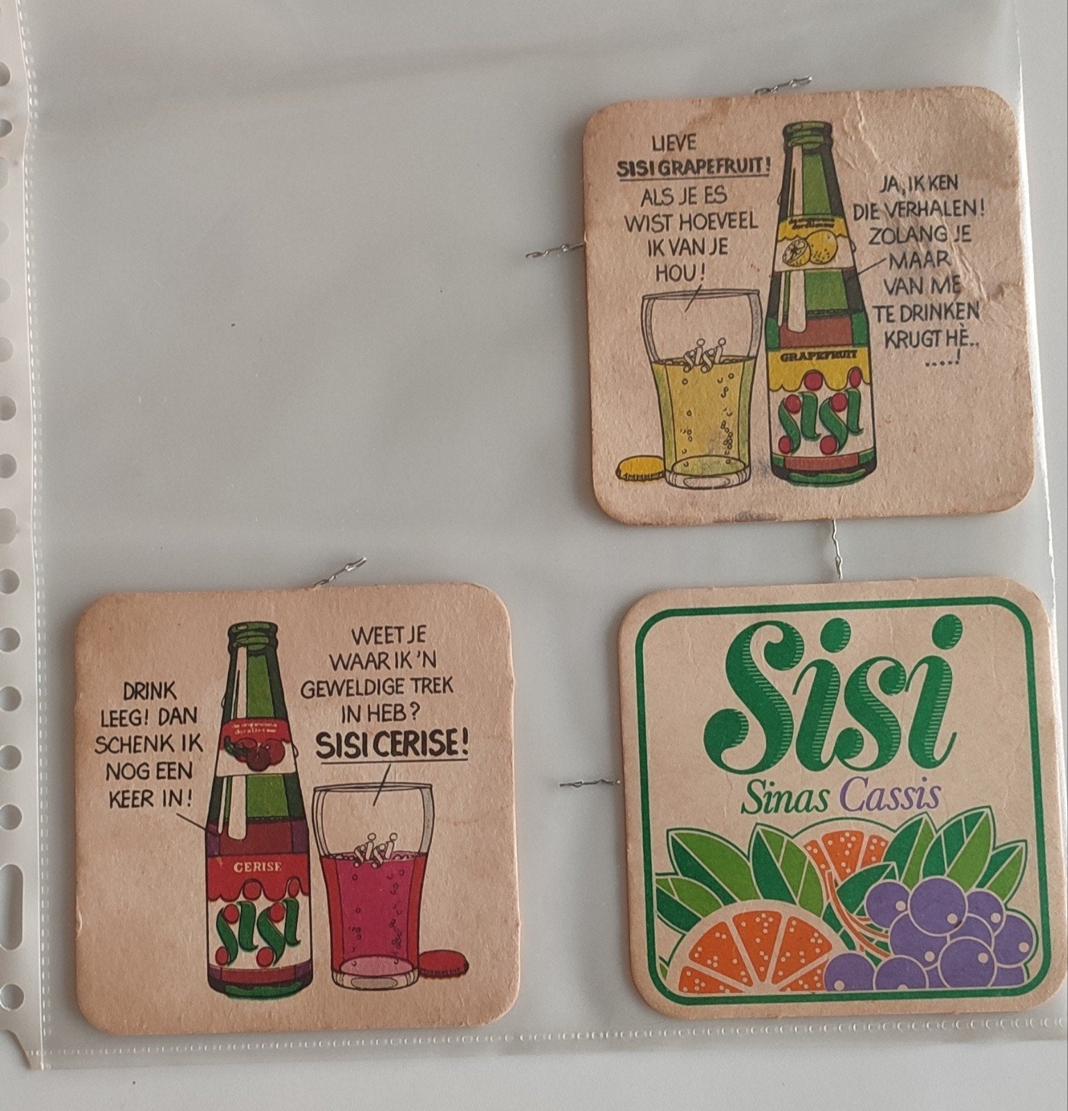 Sisi Limonade Bierviltjes / Onderzetters (3 stuks), Verzamelen, Ophalen of Verzenden, Gebruikt