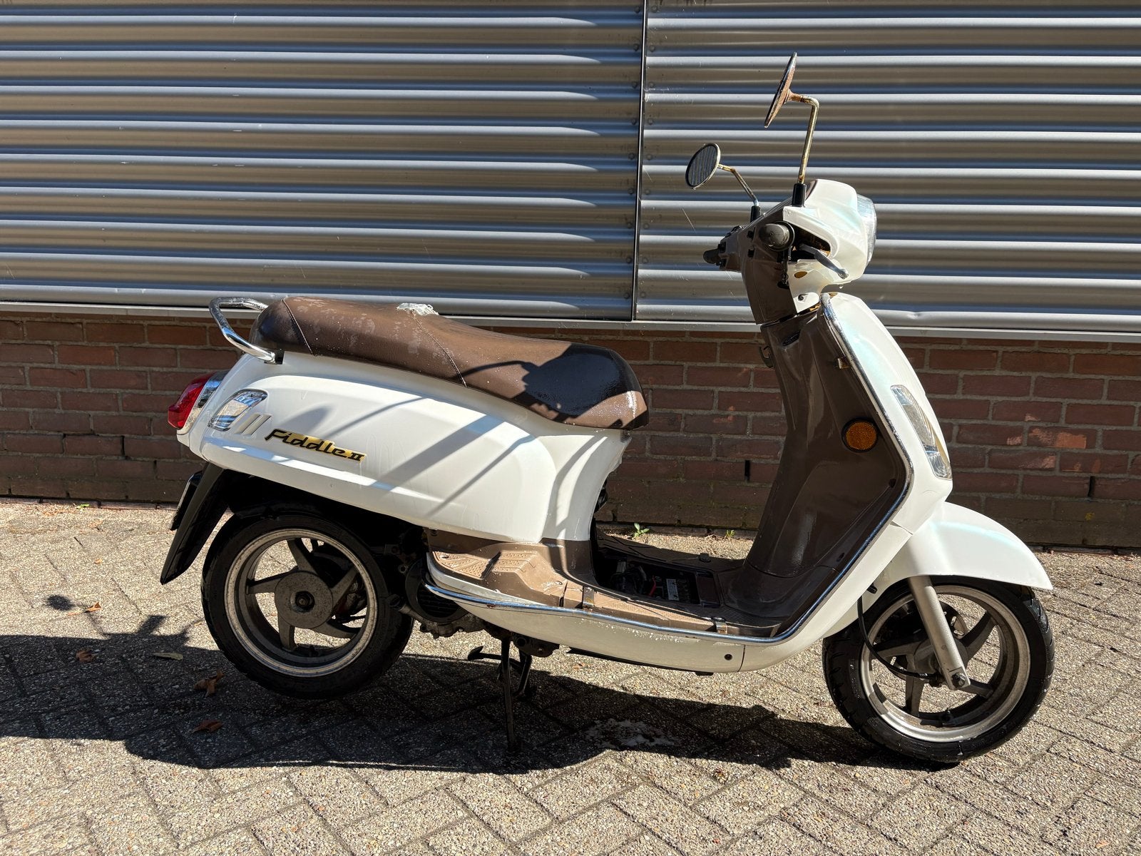 Sym Fiddle 2 onderdelen - Wit/Bruin, Ophalen, Gebruikt, Maximaal 45 km/u, Benzine