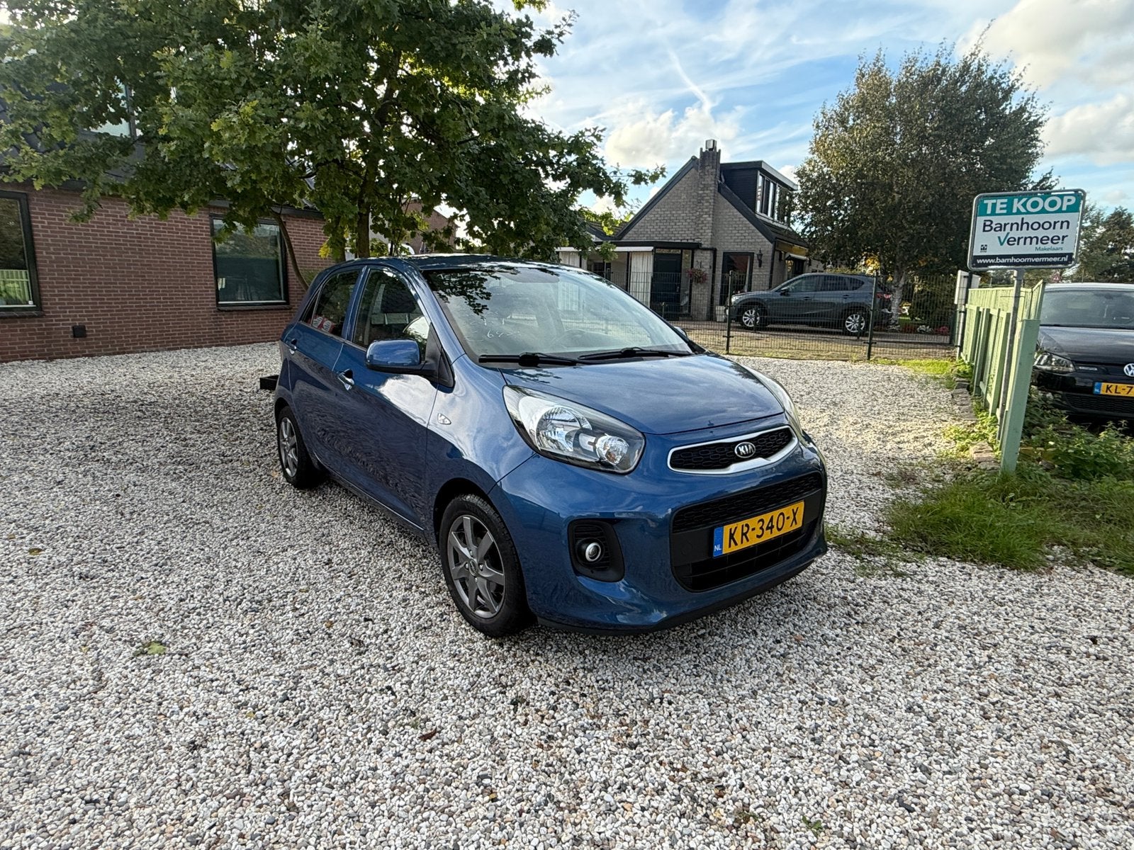Kia Picanto 1.0 Cvvt 66 PK 5D 2017 Blauw km 059.000 nap, Stof, Zwart, Bluetooth, Origineel Nederlands