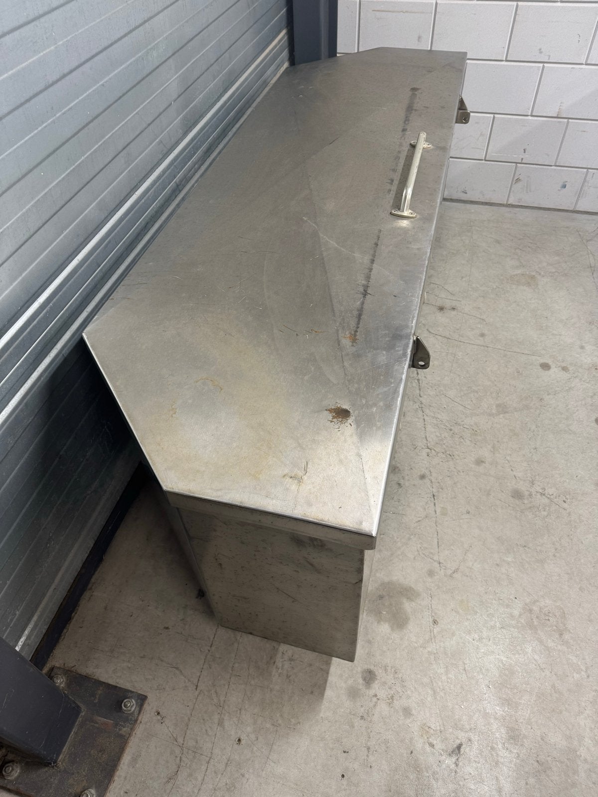 Grote sleurbak RVS opbergbak kist voor Veldhuizen trailer, Ophalen, RVS, Gebruikt, RVS