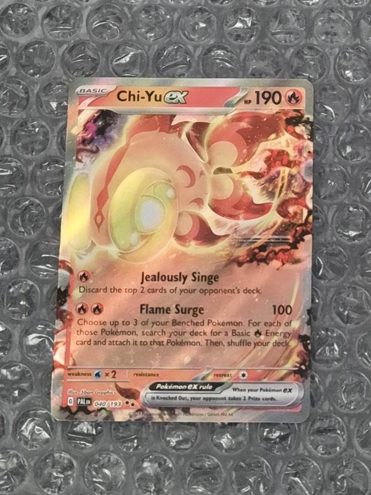 Chi-Yu ex 040/193 Paldea Evolved Scarlet Violet Double Rare, Ophalen of Verzenden, Zo goed als nieuw, Losse kaart, Foil