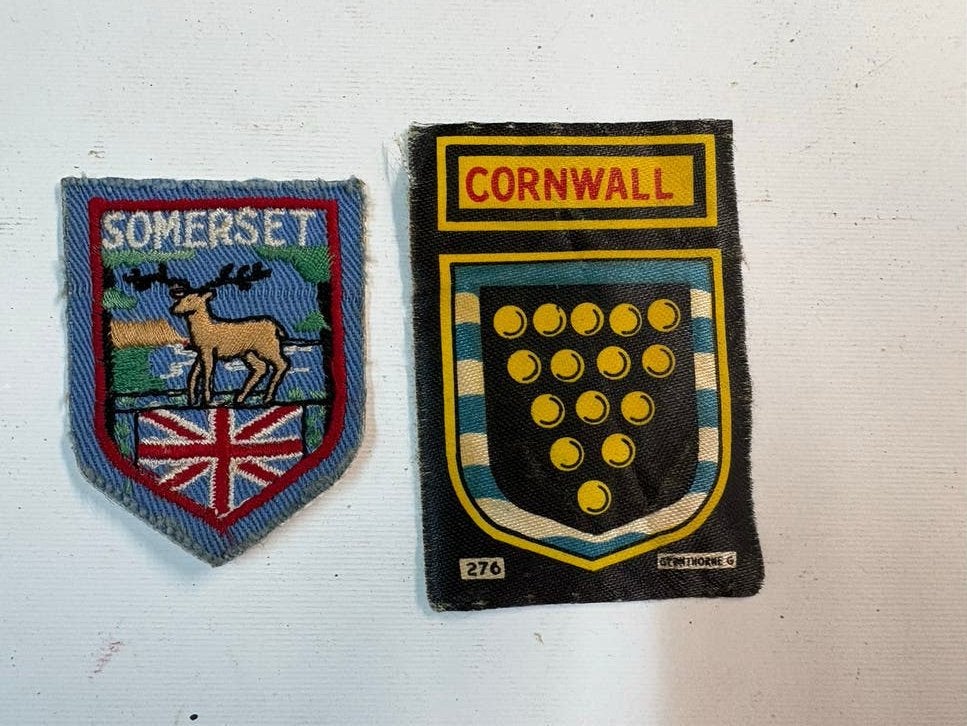 Vintage Scouts Insignes: Somerset & Cornwall, Ophalen of Verzenden, Gebruikt, Overige typen