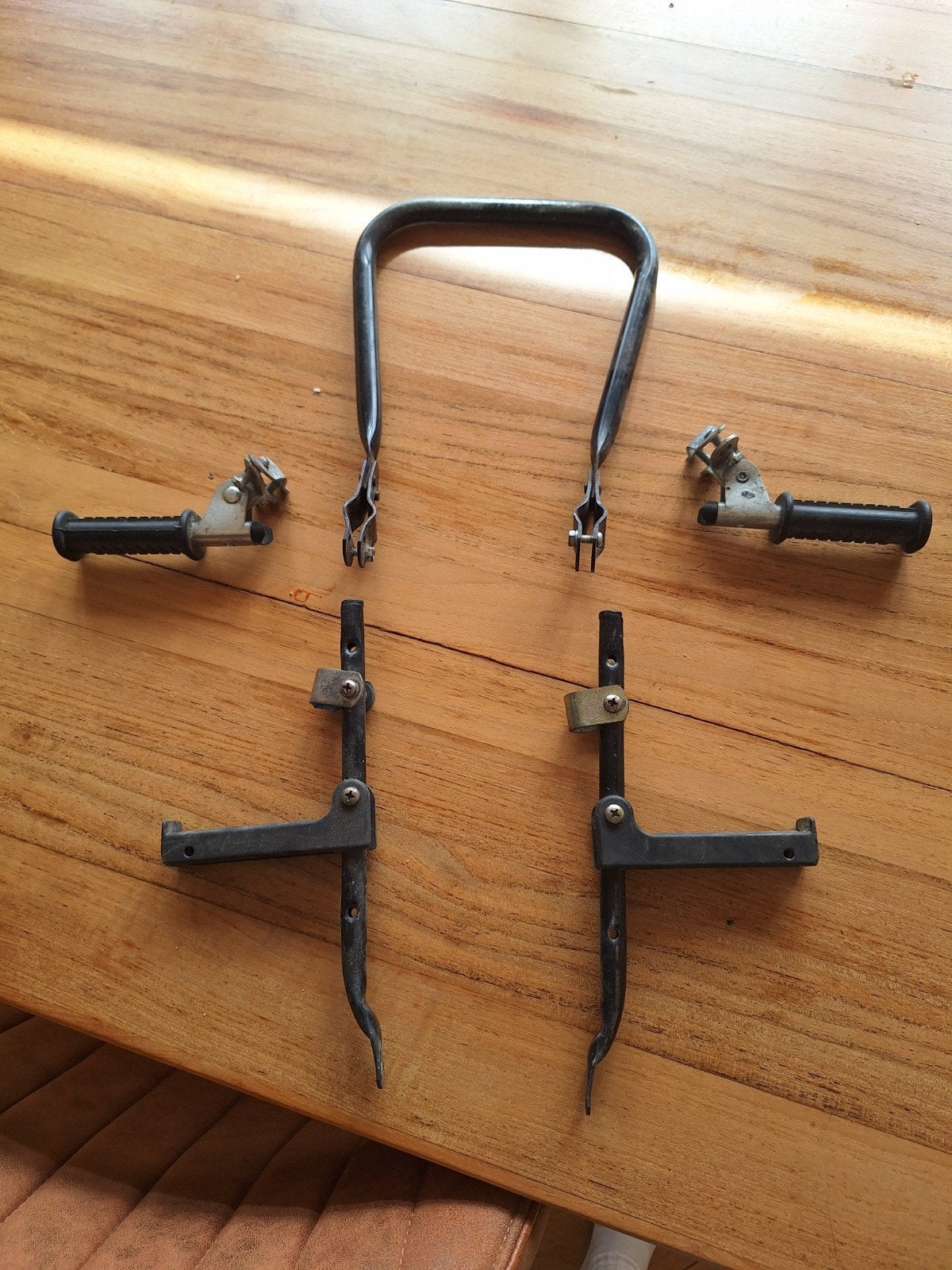 set voor zitje achterop fiets, Ophalen of Verzenden, Gebruikt, Achterzitje, Voetsteuntjes
