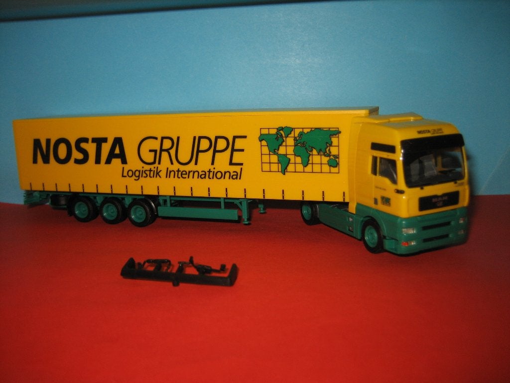 Nosta-Gruppe  MAN met oplegger  Herpa, Ophalen of Verzenden, Nieuw, Bus of Vrachtwagen, Herpa