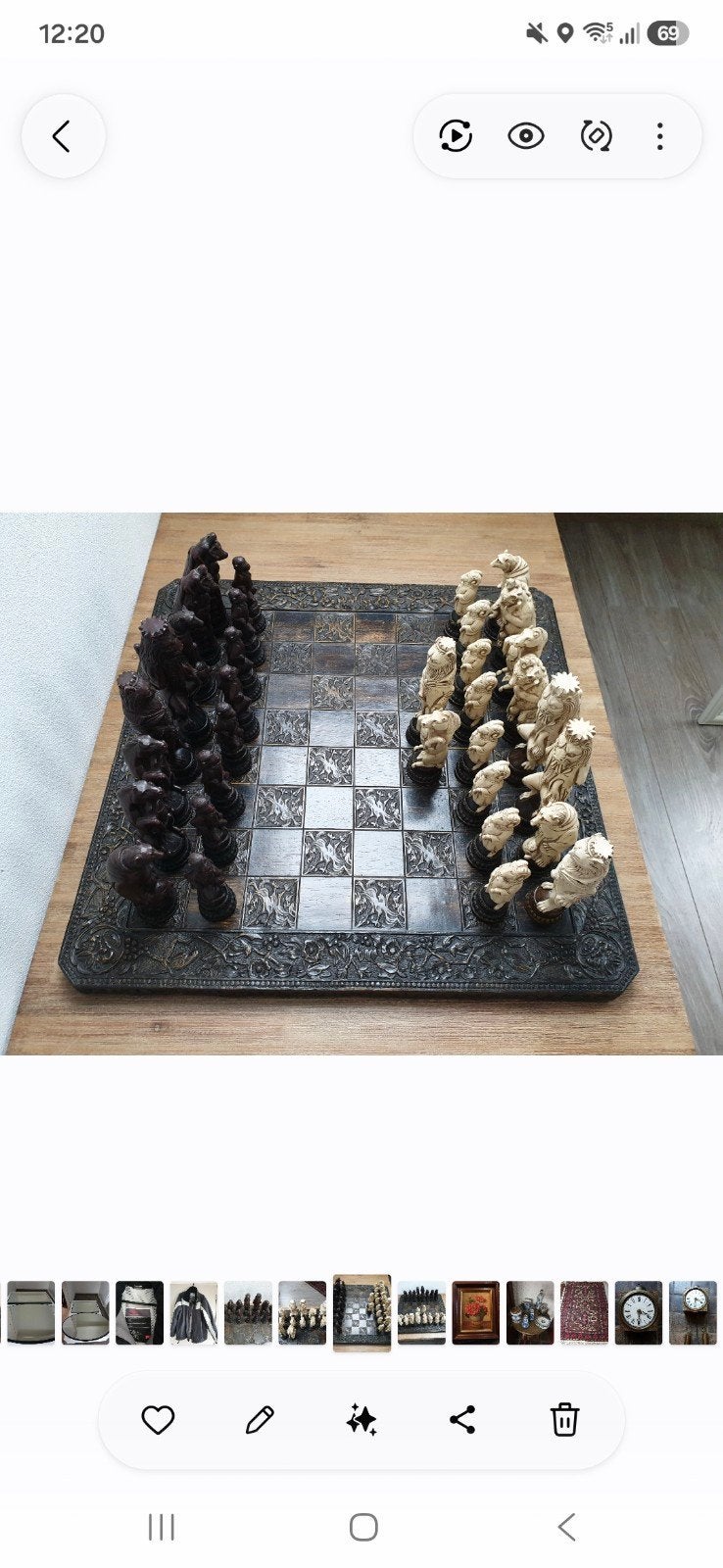Antiek Schaakbord, Ophalen