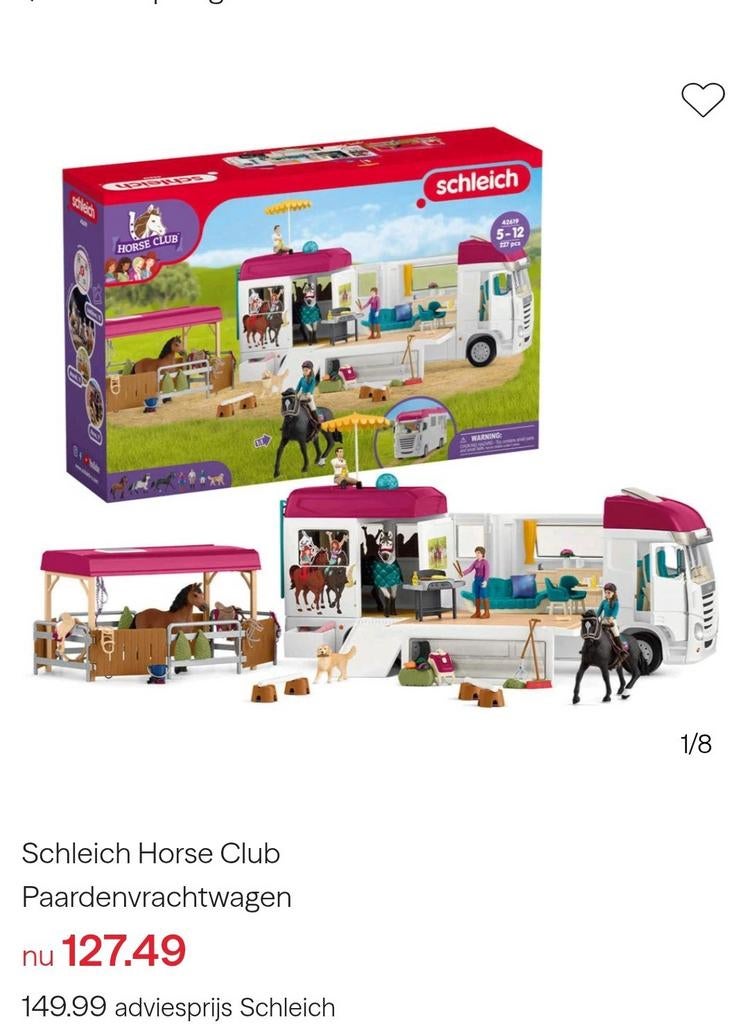Schleich paarden trailer - Superleuk speelset!, Ophalen, Gebruikt