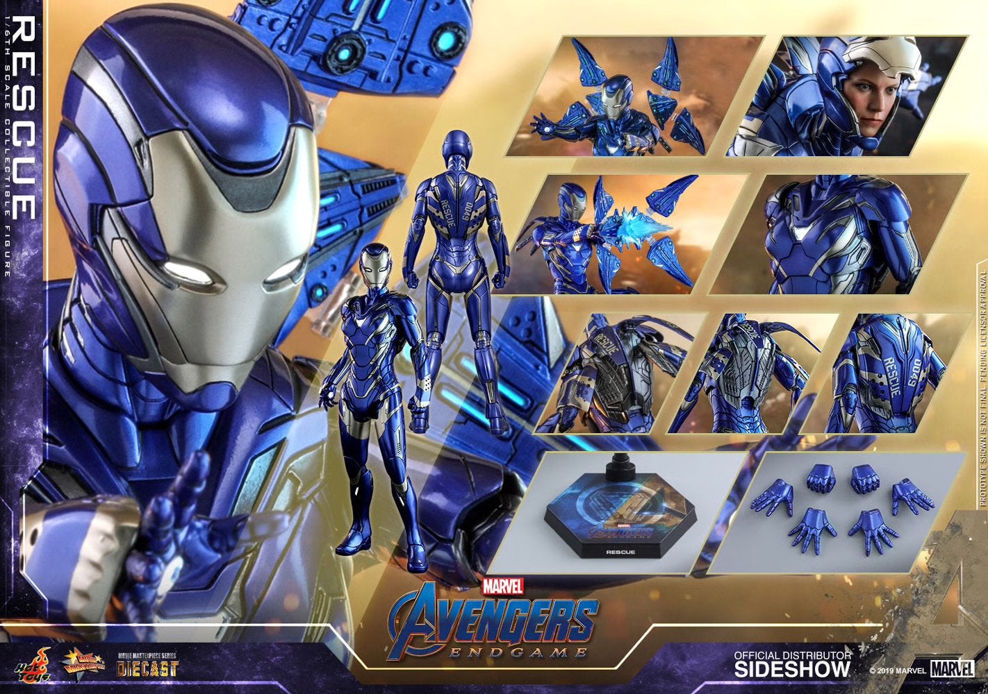 Hot Toys Pepper Potts Rescue version Diecast, Ophalen, Zo goed als nieuw, Actiefiguur of Pop