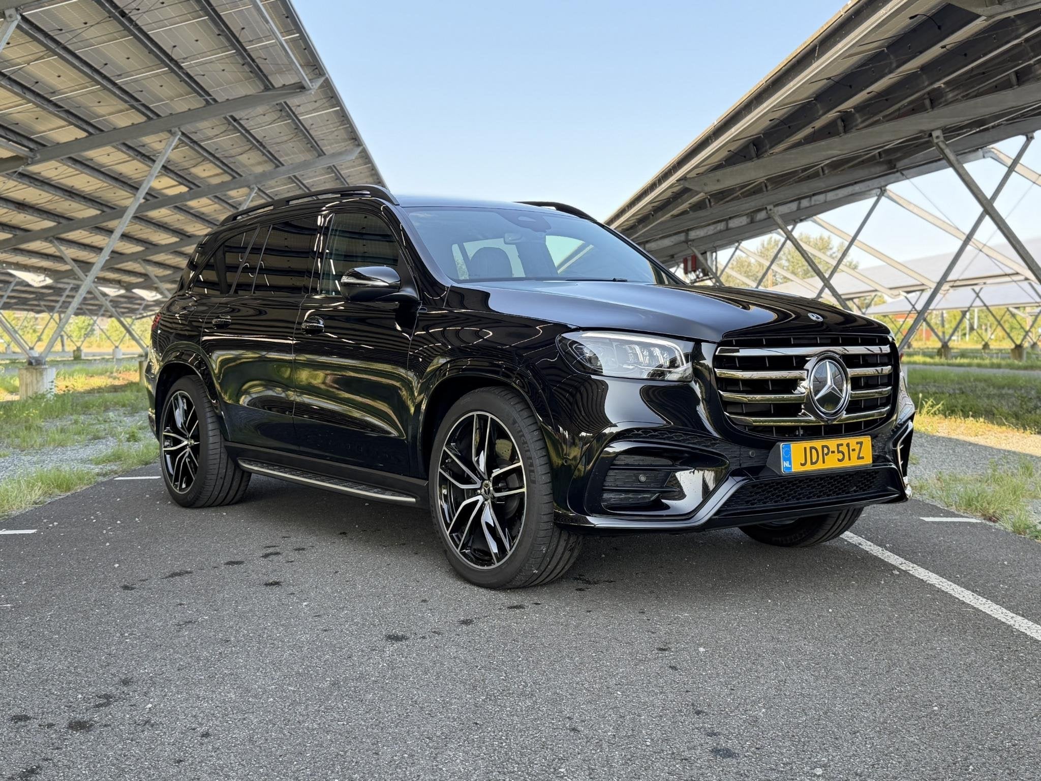 Mercedes-Benz GLS 450 4MATIC AMG Line | Night | Premium plus, Auto's, Gebruikt, 7 stoelen, Zwart, Bedrijf