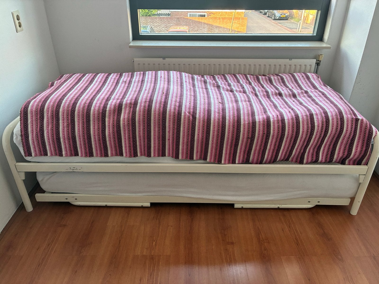 IKEA Utåker 2x eenpersoonsbed, Ophalen, Eenpersoons, Wit, 80 cm