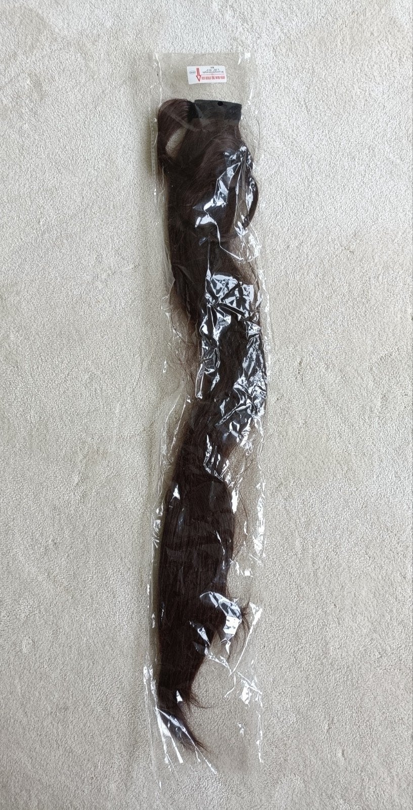 Nieuwe, donkerbruine synthetische extensions, 65 cm lang, Sieraden, Tassen en Uiterlijk, Uiterlijk | Lichaamsverzorging, Ophalen of Verzenden