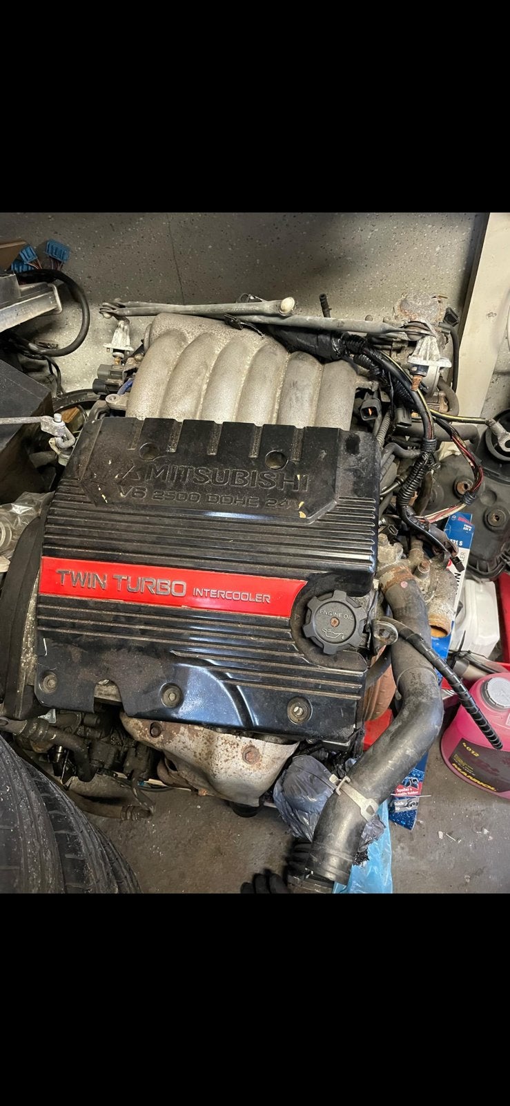 Mitsubishi 6A13 Twin Turbo Legnum VR4 motorblok, Ophalen of Verzenden, Mitsubishi