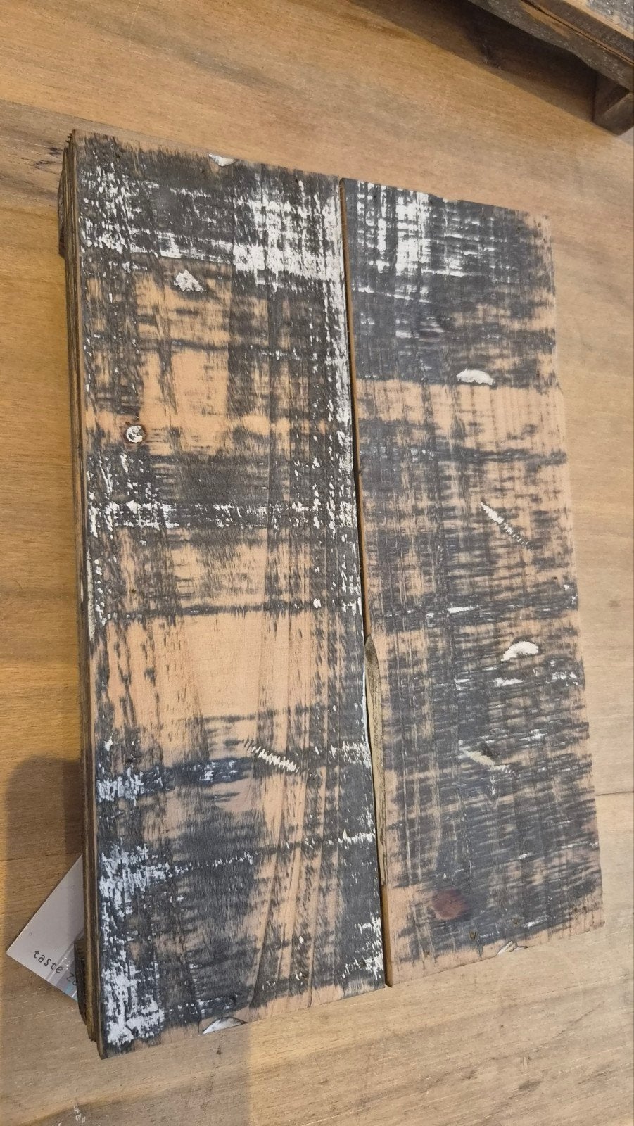 Decoratieve houten tafelplank / dienblad, Zwart, Nieuw, Ophalen of Verzenden, Vintage