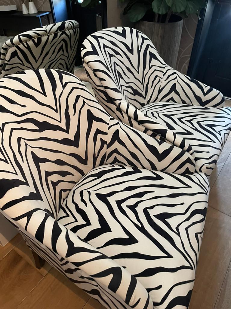 2 mooie zebrafauteuils van Rofra, Ophalen, Eenpersoons, 75 tot 100 cm, Zo goed als nieuw