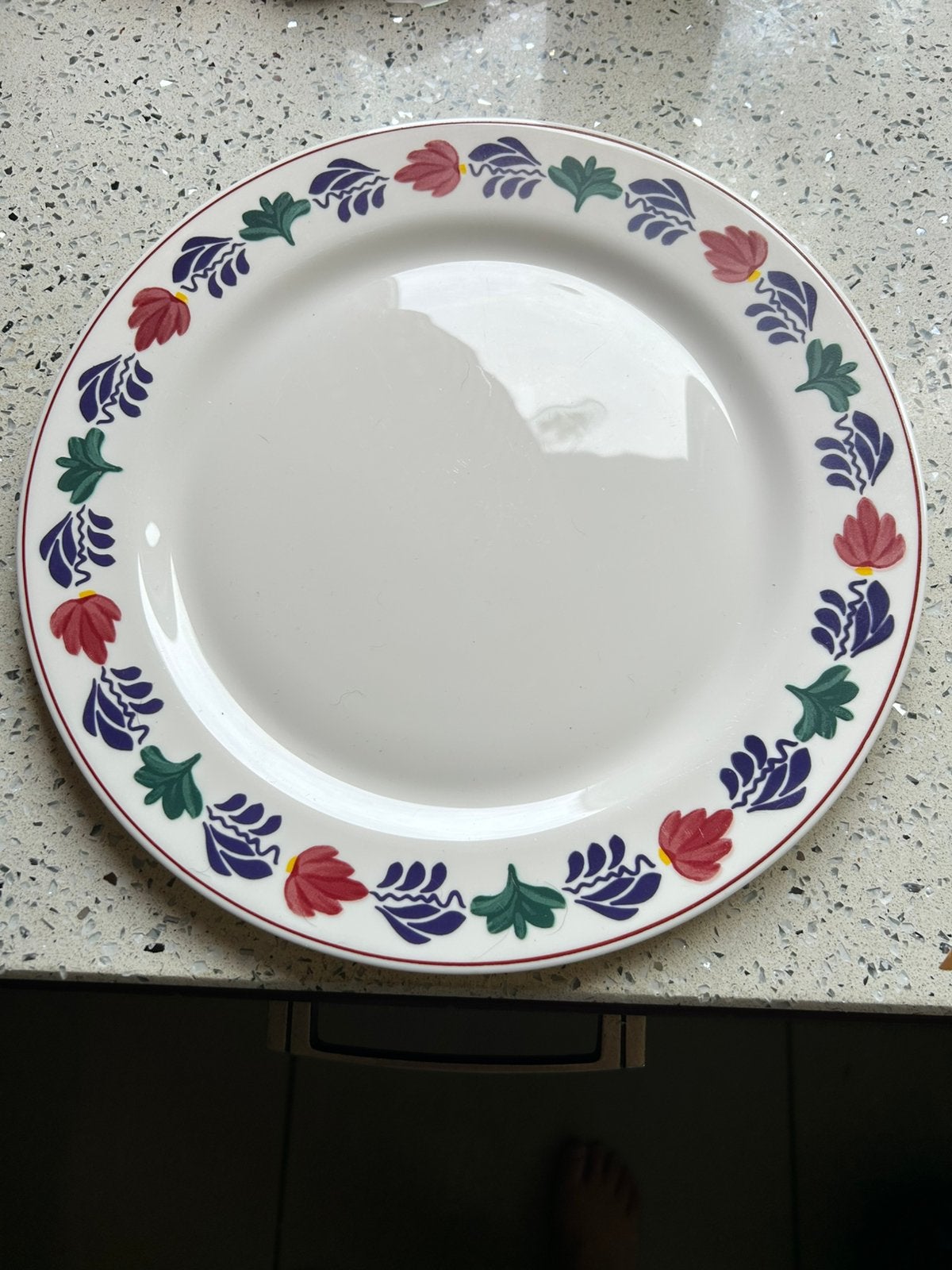 Arcopal boerenbont XL Borden – 32 cm – Nieuwstaat, Div, Ophalen of Verzenden, Zo goed als nieuw, Bord(en)
