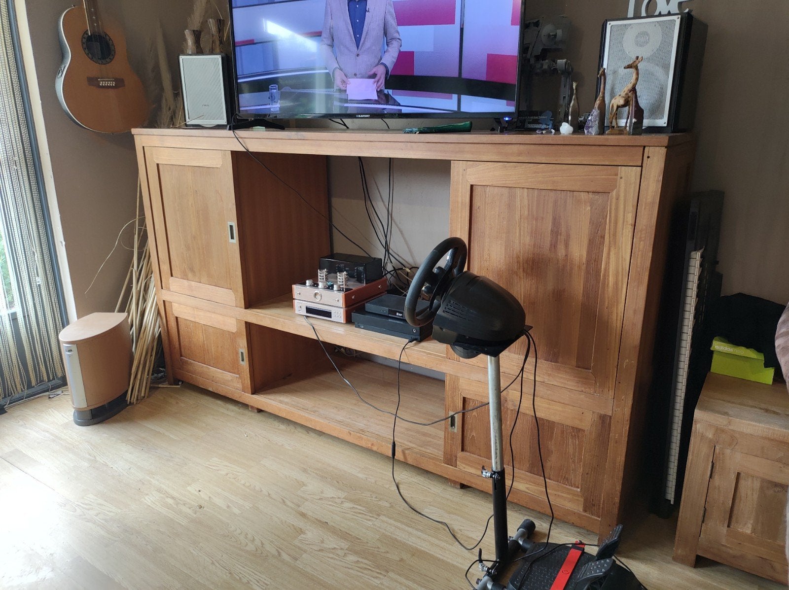 Bijna gratis Massief Teakhouten Kast van Eyerkamp Zutphen, Ophalen of Verzenden, Gebruikt, 50 tot 75 cm, 200 cm of meer