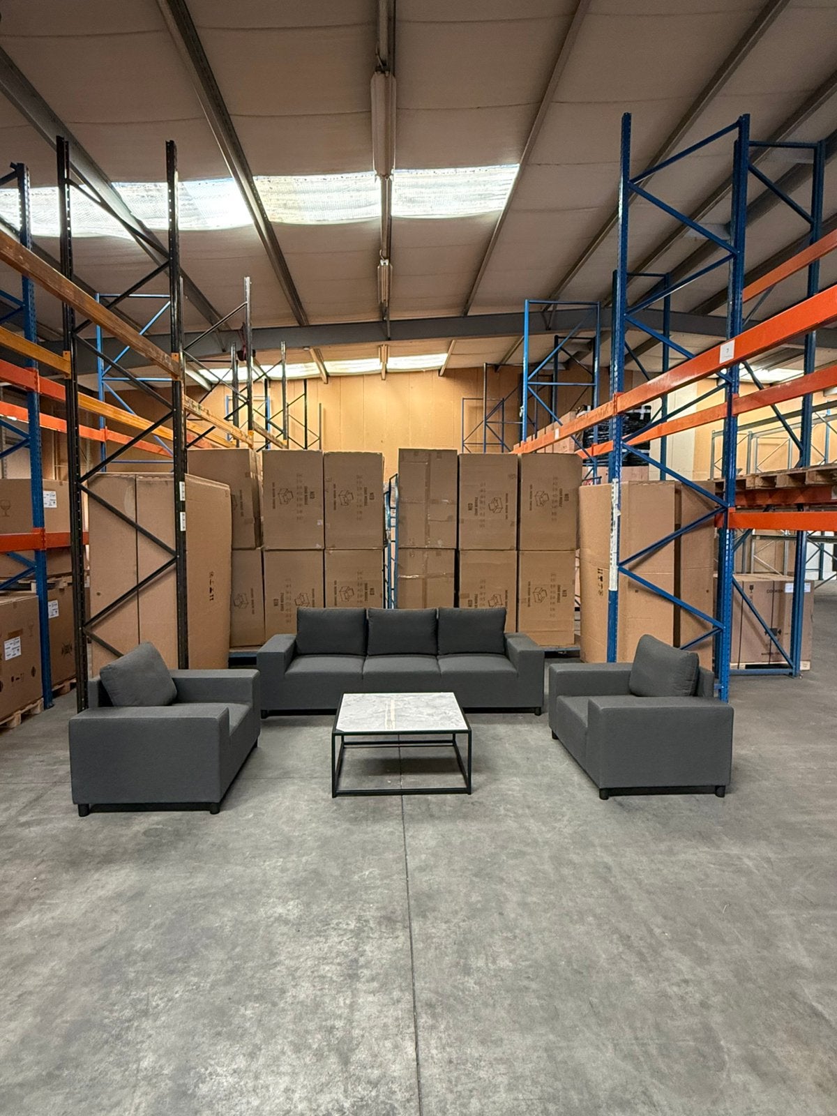 Luxe sunbrella loungeset |  magazijnprijzen, Tuin en Terras, Tuinsets en Loungesets, Ophalen