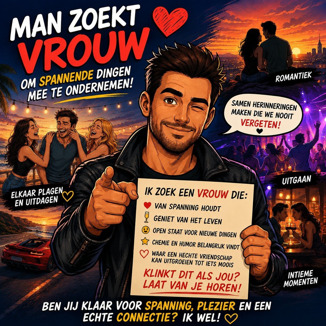 Man zoekt dame voor een fijne vriendschap., Contacten en Berichten