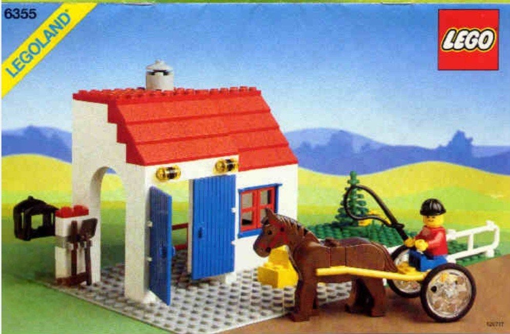 LEGO Legoland 6355 Paardenstal met Koets, Ophalen of Verzenden, Gebruikt, Overige merken