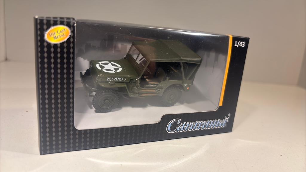 Jeep willys cararama 1.43, Hobby en Vrije tijd, Modelauto's | 1:43, Zo goed als nieuw, Auto, Overige merken, Ophalen of Verzenden
